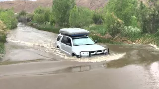 Afton Canyon Water Crossing- Toyota 4Runner Trail Edition in the RAIN!