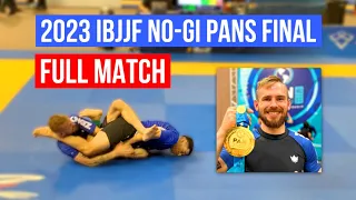 2023 IBJJF no-gi Pans finals — Joshua Beam x Edward Theilig (blue belt / master 1 / feather)