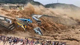 Horrific Natural Disasters! Dam Destroyed in seconds! China Thousands of people are fleeing
