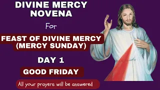 DIVINE MERCY NOVENA for DIVINE MERCY SUNDAY FEAST 2024 || |Divine Mercy novena day 1
