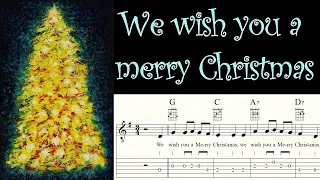 WE WISH YOU A MERRY CHRISTMAS | Guitar Tutorial | Sheet Music & TABs