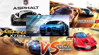 Asphalt 9 Legend vs Asphalt 8 Airborne vs Asphalt Xtreme vs Asphalt Nitro vs Asphalt Nitro 2 [BÉTA]