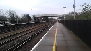 Black Five 45212 steams through Headcorn with The Cathedrals Express 22/12/17