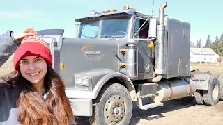 City Girl's 1st Time Driving A Semi!