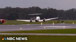 Watch: Small plane makes 'textbook wheels-up landing'
