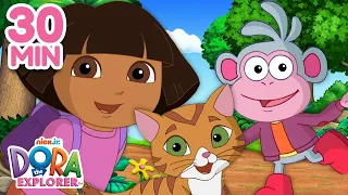 Dora & Boots Rescue Animals! 🐱 30 Minutes | Dora the Explorer