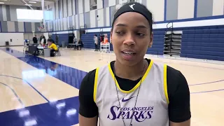 Zia Cooke on battling for LA Sparks roster spot in Year 2 in WNBA | WNBA training camp update