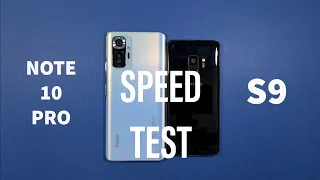 Xiaomi Redmi Note 10 Pro vs Samsung S9 Speed Test