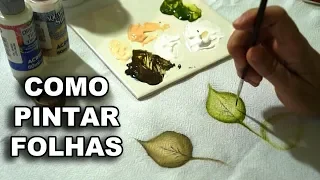 COMO PINTAR FOLHAS EM TECIDO - FÁCIL E RÁPIDO