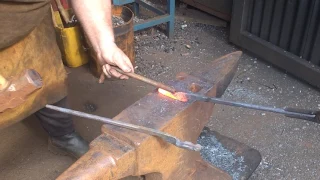 Forging the jaws of a wolf jaw tongs by finín Liam Christie blacksmith from Ireland