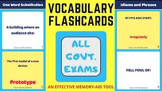 Vocabulary Flashcards: All Government Competitive Exams