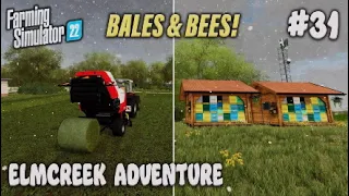 FS22 | ELMCREEK ADVENTURE | #31 | BALES & BEES! | Farming Simulator 22 PS5 Let’s Play.