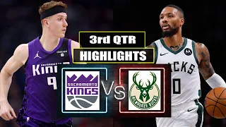 Basketball Milwaukee Bucks vs Sacramento Kings 3rd QTR Highlights | March 12 | 2024 NBA Season