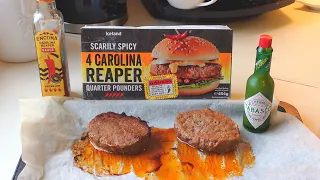 Scarily Spicy 4 CAROLINA REAPER Quarter Pounders | Iceland | Food Review