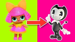 😈 BENDY & ALICE ANGEL 😇 from BENDY & the INK MACHINE with LOL SURPRISE DOLLS - Toy Transformations
