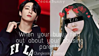 When your bully find out about your abusing parents°|Jungkook Oneshot|°