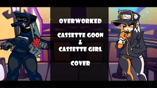 Overworked - Cassette Goon and Cassette Girl cover | FNF Pibby Corrupted: Vs Corrupted Mordecai OST