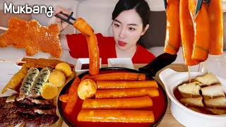 A spicy and chewy tteokbokki mukbang! Sundae, cheese bowl, fried food, fish cake ASMR Eating show