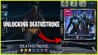 Injustice 2 Mobile | Behind The Mask Duo Chest Opening | Unlocking Deathstroke