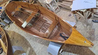 Процесс изготовления лодки и каноэ из красного дерева (КБ Вуд-Каноэ). Boat building. Mahogany boats