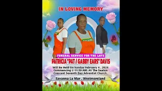 Funeral Service for the late Patricia “Pat” Davis