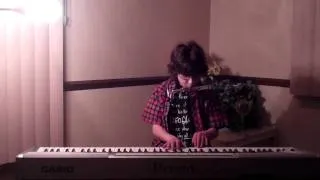 10 year old plays Piano Man for his Mother! (With the harmonica!)