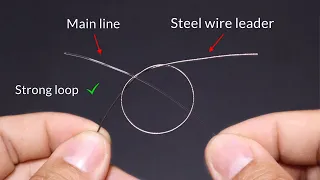 How To Tie Non Slip Strong Leader Wire | Connecting Wire Leader to Mono or Fluorocarbon