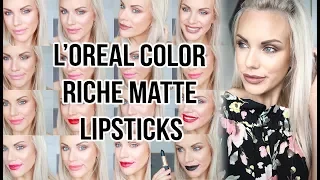 L'OREAL COLOR RICHE MATTE ADDICTION LIPSTICK REVIEW AND SWATCHES