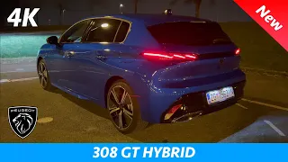 Peugeot 308 GT 2022 - FIRST look at night 4K | Exterior-Interior, Ambient lights, Matrix Headlights