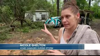 Storm damage in Plain Dealing, La.