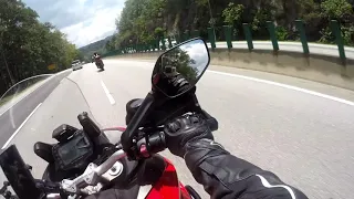 Ducati Multistrada vs Aprilia Caponord on the highway