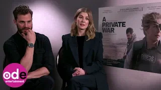 A Private War: Jamie Dornan & Rosamund Pike on a tragic true story