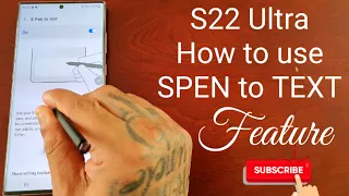 Samsung Galaxy S22 Ultra How to use S PEN to TEXT Feature Your Handwriting will be converted to text