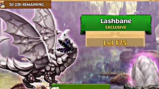 LASHBANE Max Level 175 Titan Mode - Exclusive Razorwhip - Dragons: Rise of Berk