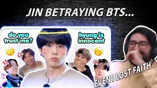 Ajint Jin is so sneaky!! - Jin betraying BTS •ᴗ• | Reaction