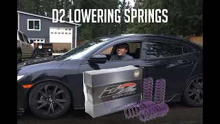 D2 Lowering Springs Installation Civic Hatchback Sport '18