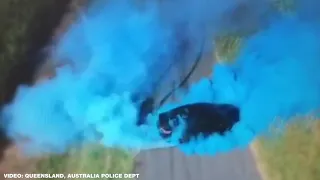 Gender reveal ends with car in flames