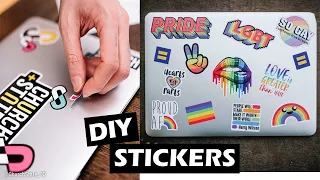 DIY Homemade Stickers.How To Make Stickers Without Sticker Paper At Home