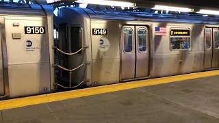 New York City Subway F train departing Smith-9 Streets