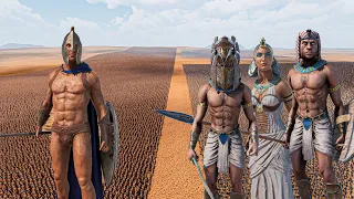 SPARTANS vs EGYPTIAN ARMY - Ultimate Epic Battle Simulator 2 UEBS 2
