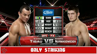 Khabib Nurmagomedov vs Gleison Tibau but it's only striking... | MMA GOATS