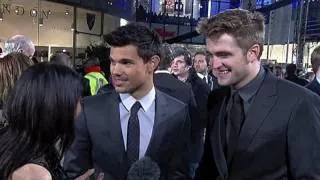 Taylor Lautner and Robert Pattinson on London Twihards