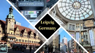 Leipzig Zentrum | Markt | HBF | Germany | Walking Tour 4K #deutschland