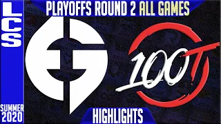 EG vs 100 Highlights ALL GAMES | LCS Playoffs Summer 2020 Round 2 | Evil Geniuses vs Hundred Thieves