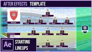 After effects | Football lineup GFX | Template