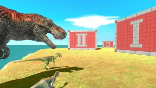 Carnivorous Dinosaur Team And 5 Death Boxes - Animal Revolt Battle Simulator