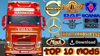 🔝TOP 10 BEST  TRUCKS MODS APRIL 2019 ETS2 1.34🔝