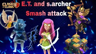 New Super Archer E-Titan attack strategy! TH14 Super Archer E-Titan attacks in clash of clans.