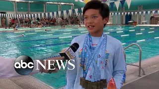 10-year-old breaks Michael Phelps' record in the 100-meter butterfly