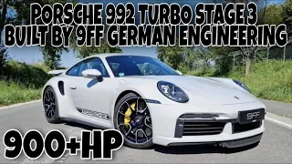 900+HP Porsche 992 Turbo Stage 3 built by @9ffengineering @dragy acceleration 0-250 km/h